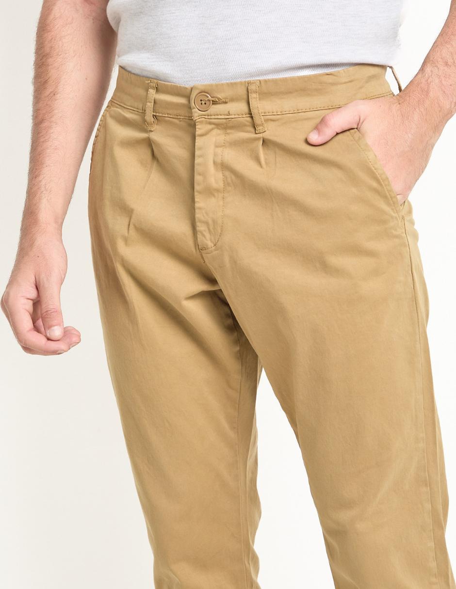 Pantalón chino recto de algodón para hombre 4