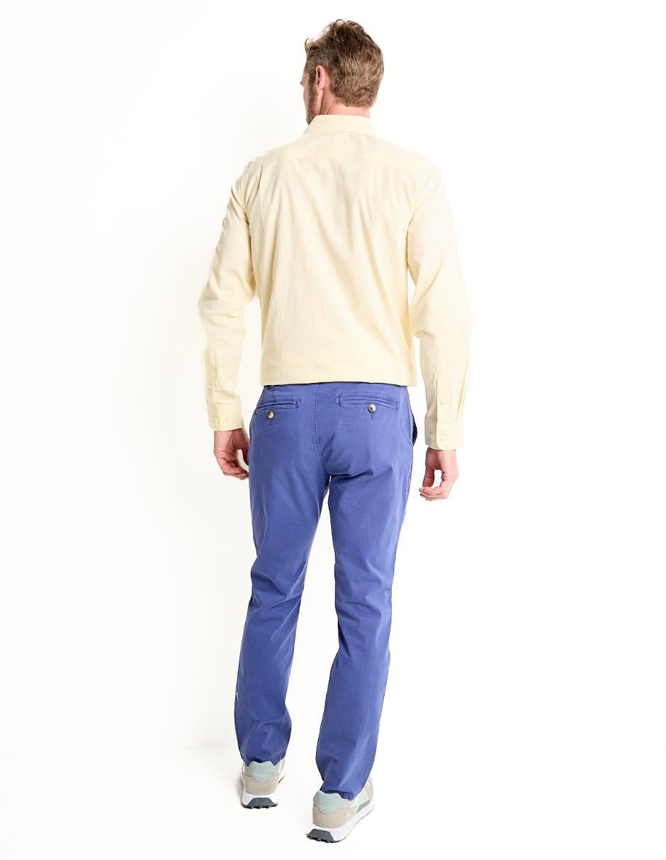 Pantalón chino recto de algodón para hombre 2
