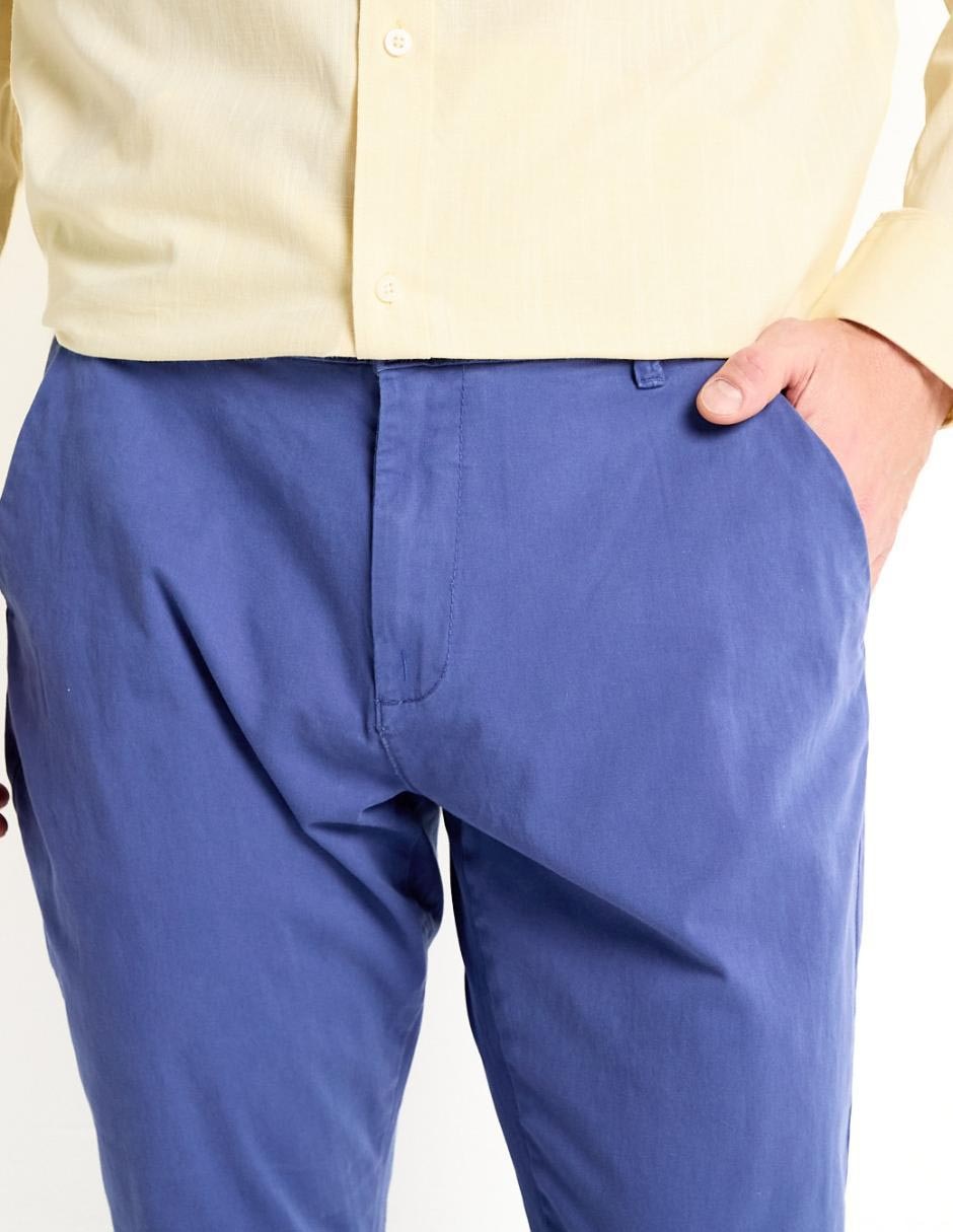 Pantalón chino recto de algodón para hombre 4