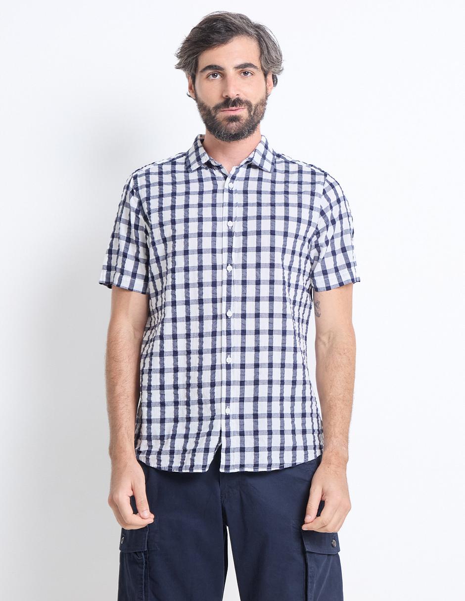 Camisa casual de algodón manga corta para hombre 1