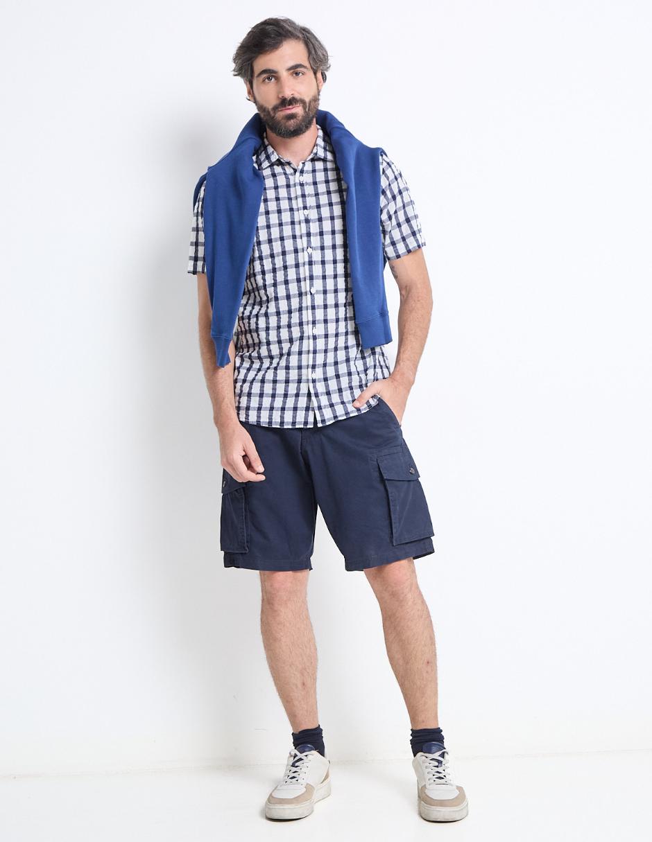 Camisa casual de algodón manga corta para hombre 3