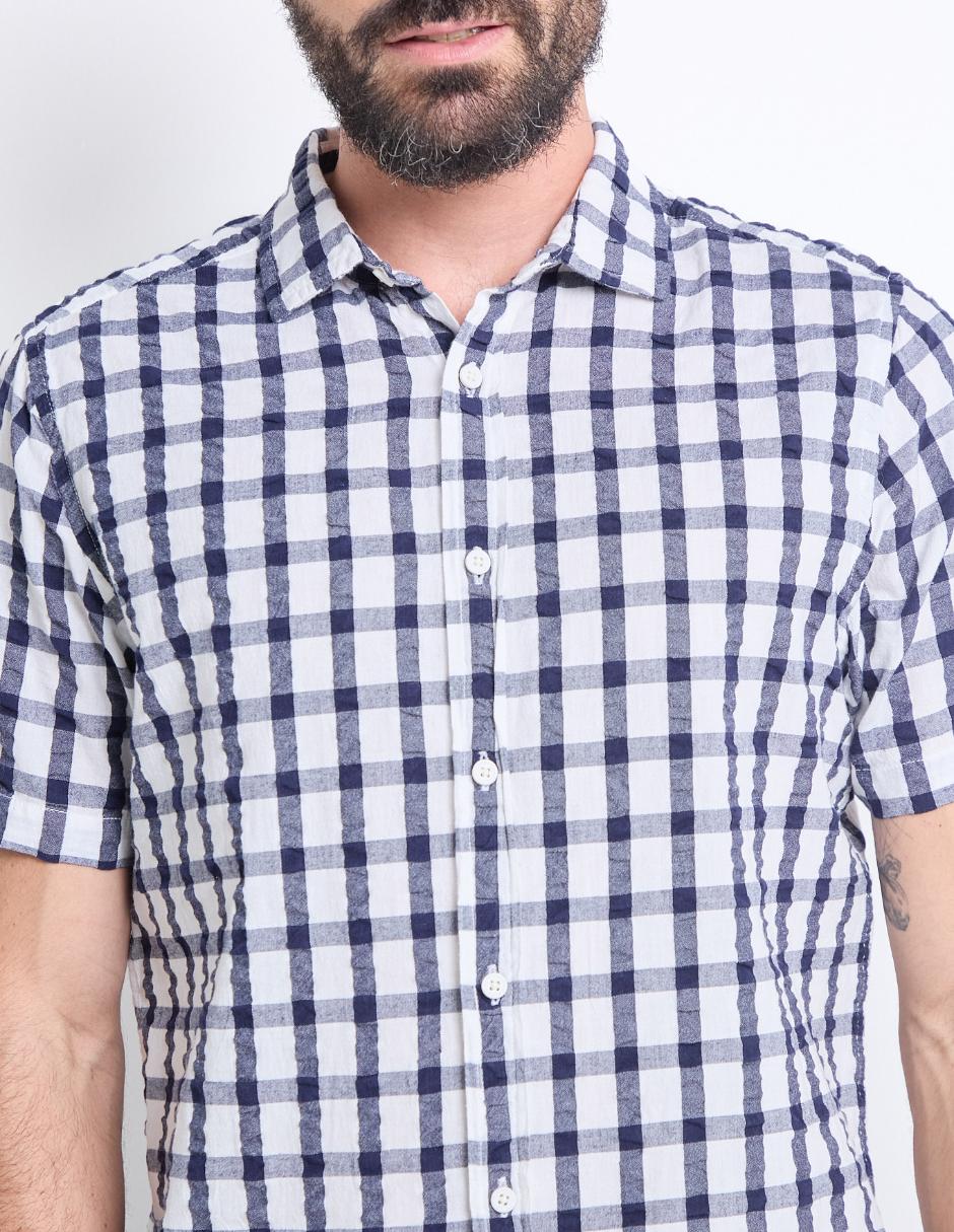 Camisa casual de algodón manga corta para hombre 4