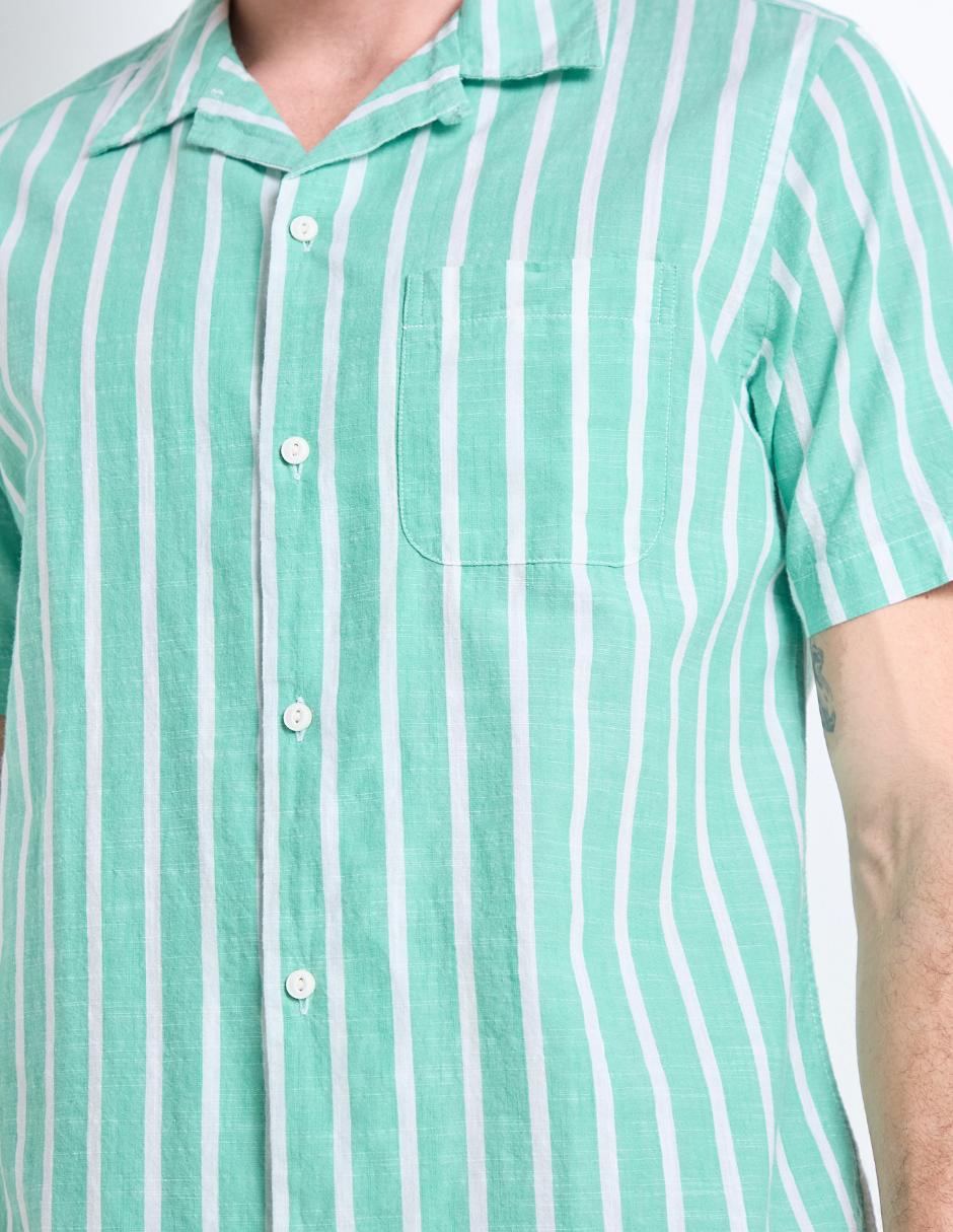 Camisa casual de algodón manga corta para hombre 4