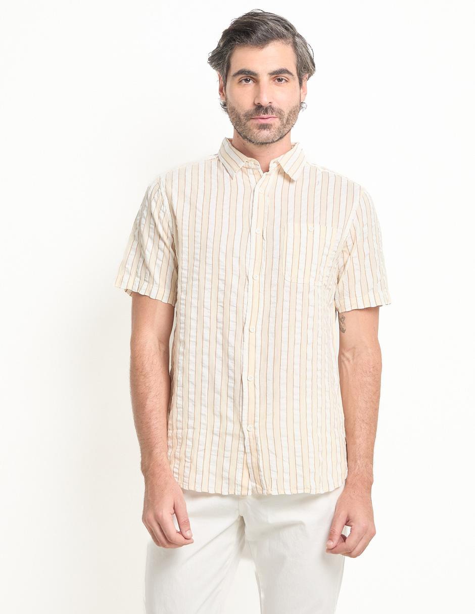 Camisa casual de algodón manga corta para hombre Camisa casual de algodón manga corta para hombre