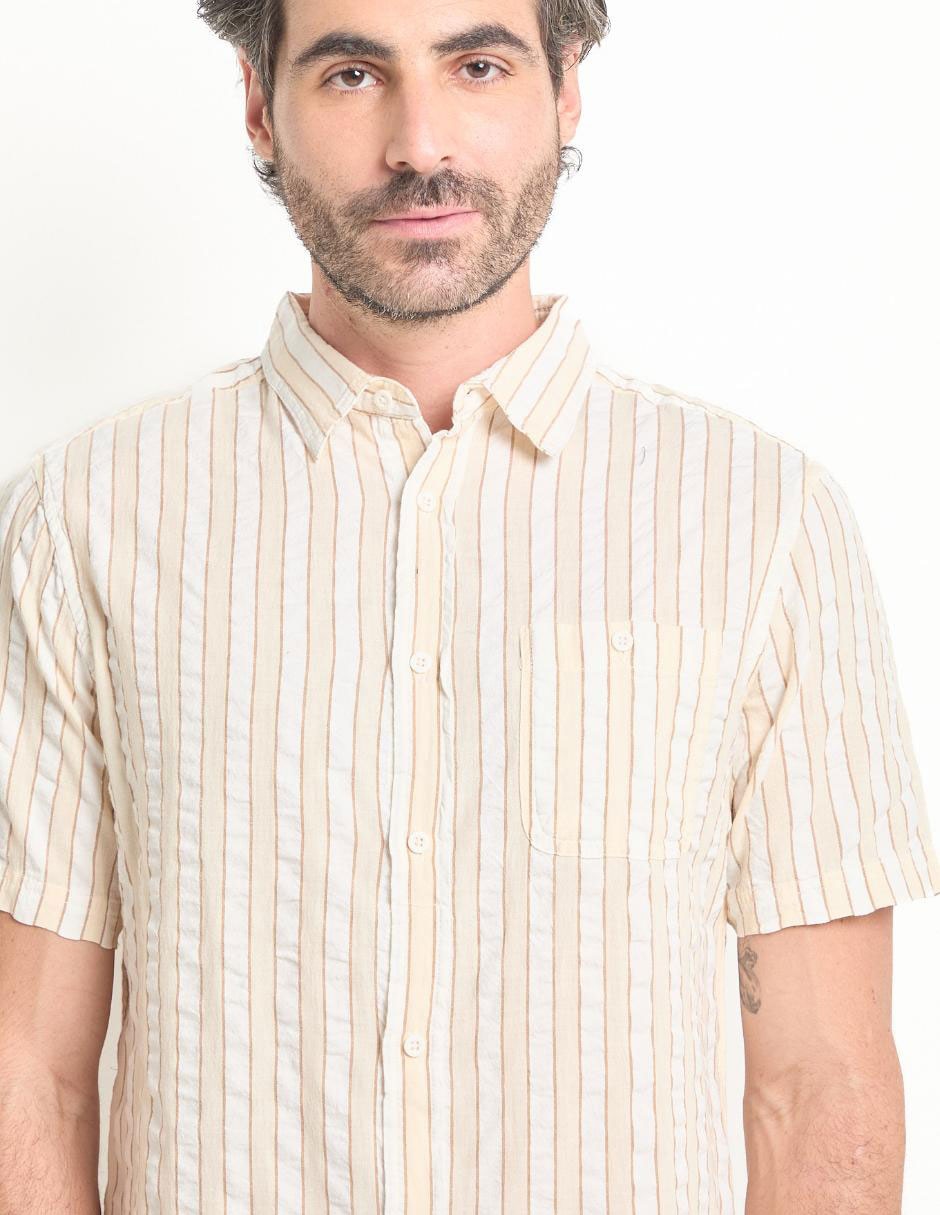 Camisa casual de algodón manga corta para hombre 4