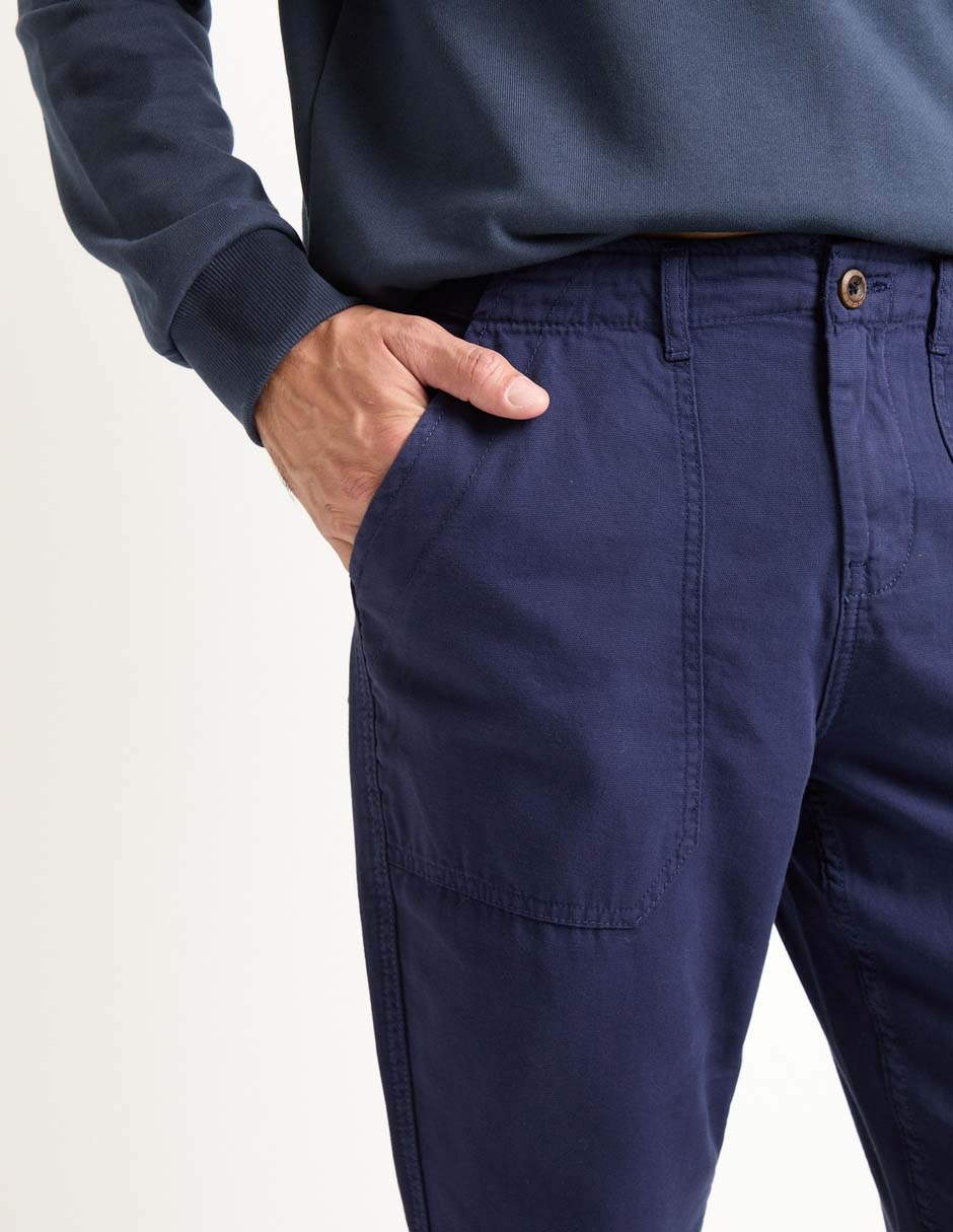 Pantalón recto de algodón para hombre 4
