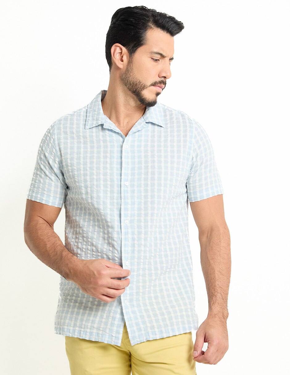 Camisa casual Weekend de algodón manga corta para hombre