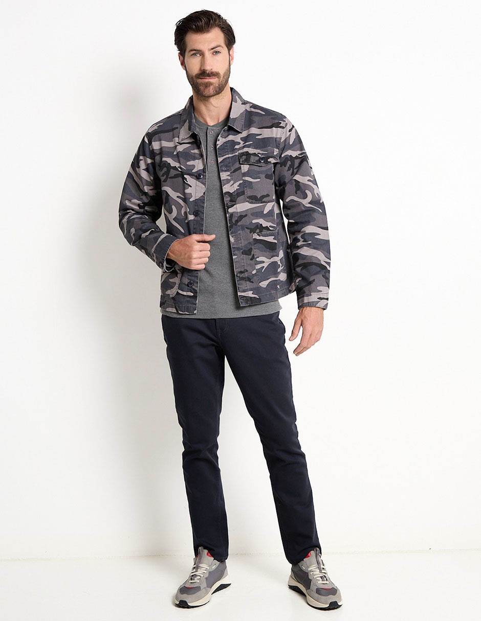 Sobrecamisa casual manga larga para hombre 3