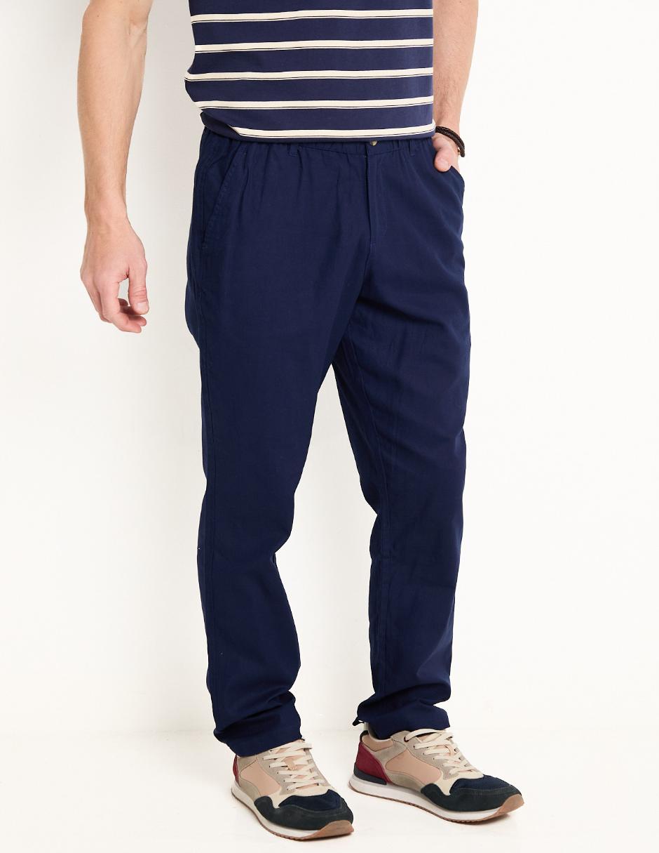 Pantalón slim de algodón para hombre
