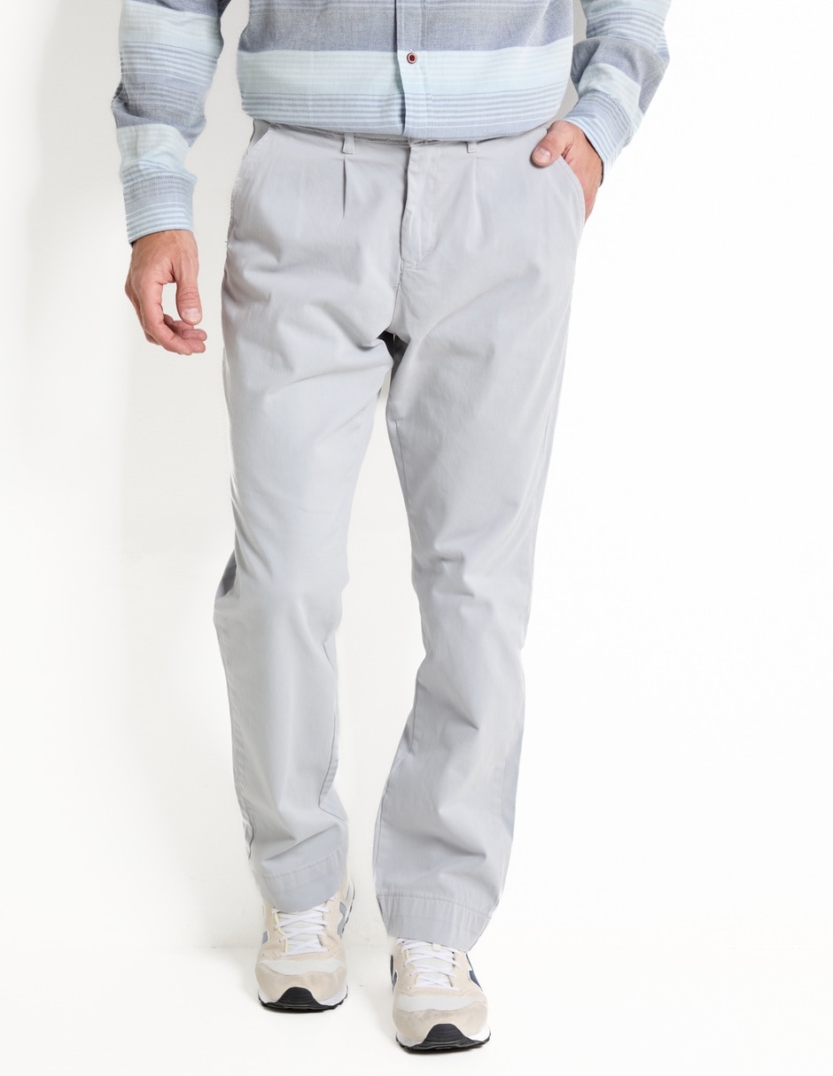 Pantalón recto de algodón para hombre 1