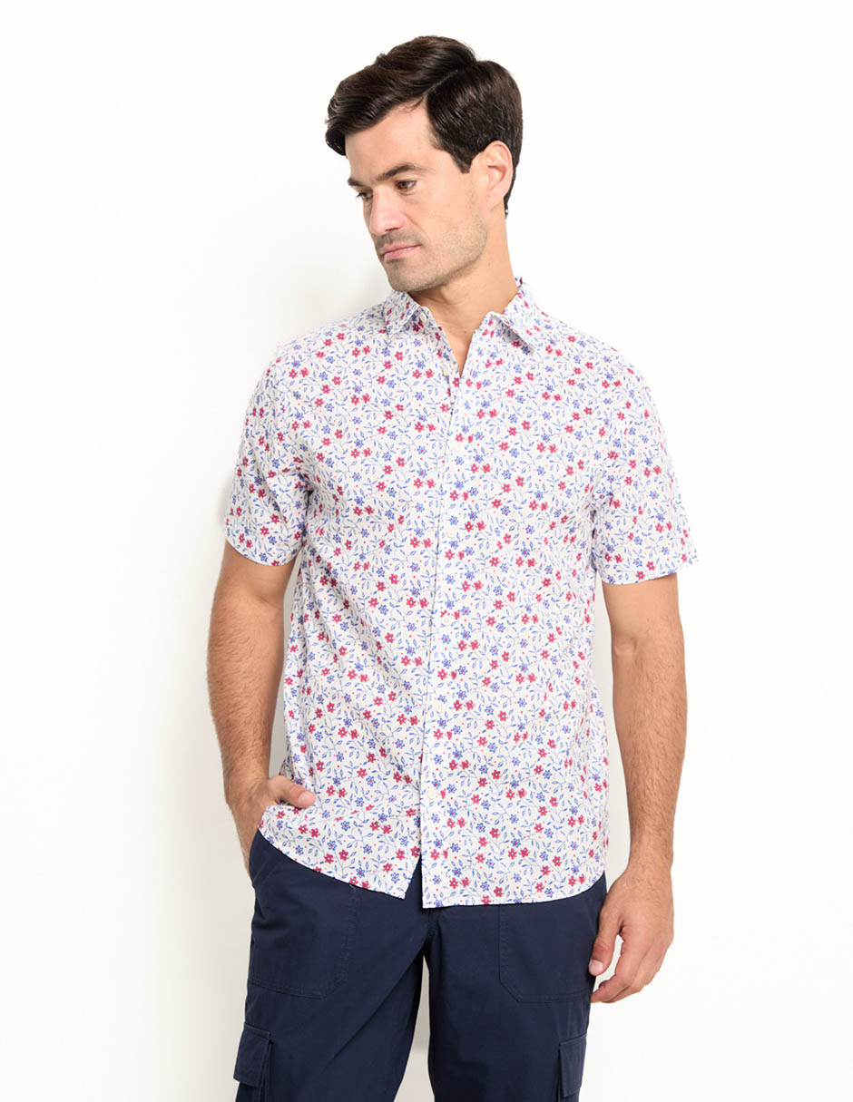 Camisa casual manga corta para hombre