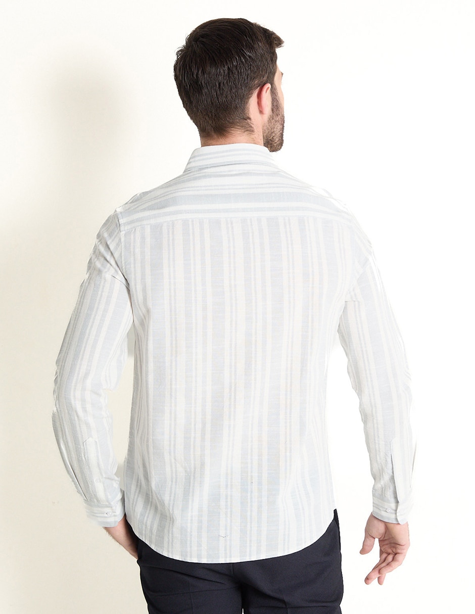 Camisa casual de algodón manga larga para hombre 2