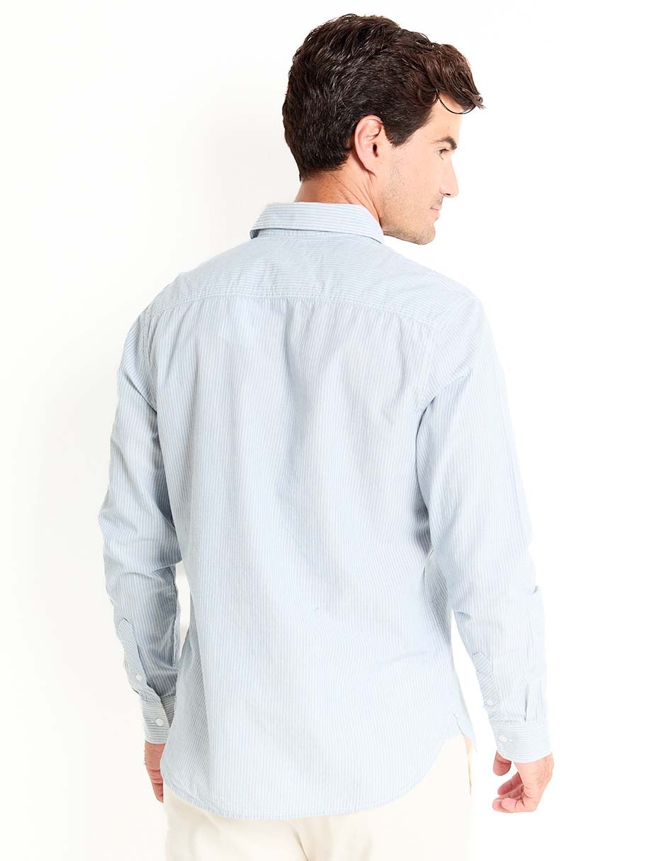 Camisa casual de algodón manga larga para hombre 2