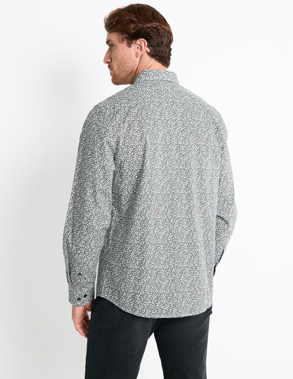 Camisa casual de algodón manga larga para hombre 2