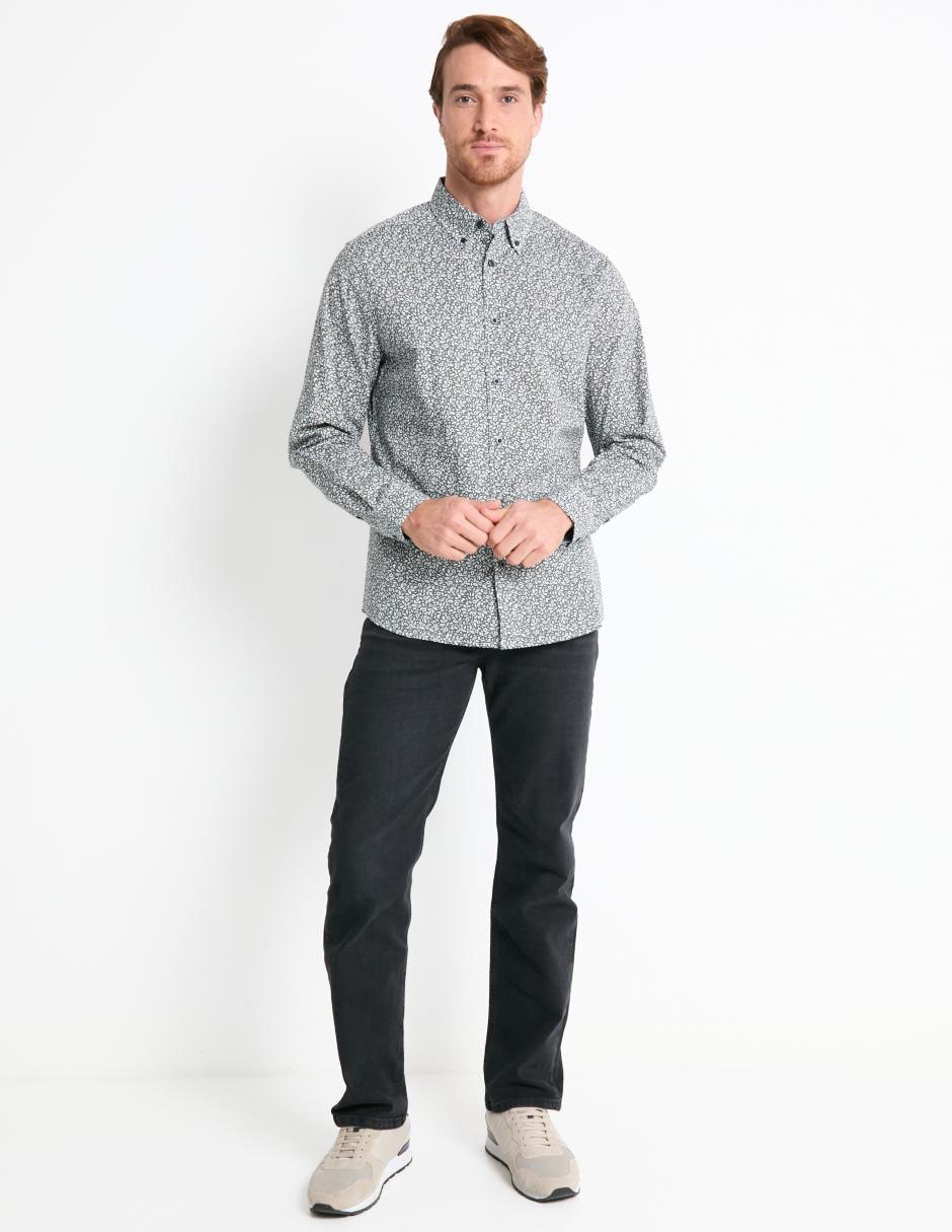 Camisa casual de algodón manga larga para hombre 3