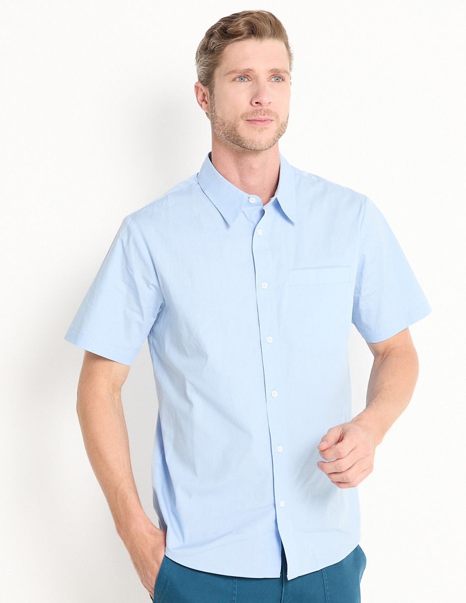 Camisa casual manga corta para hombre