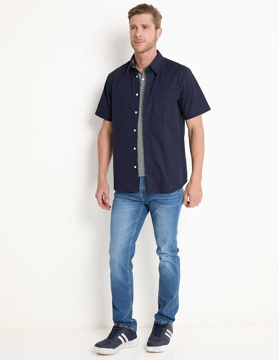 CAMISA WKH25159-P04 WE, M, AZUL MARINO