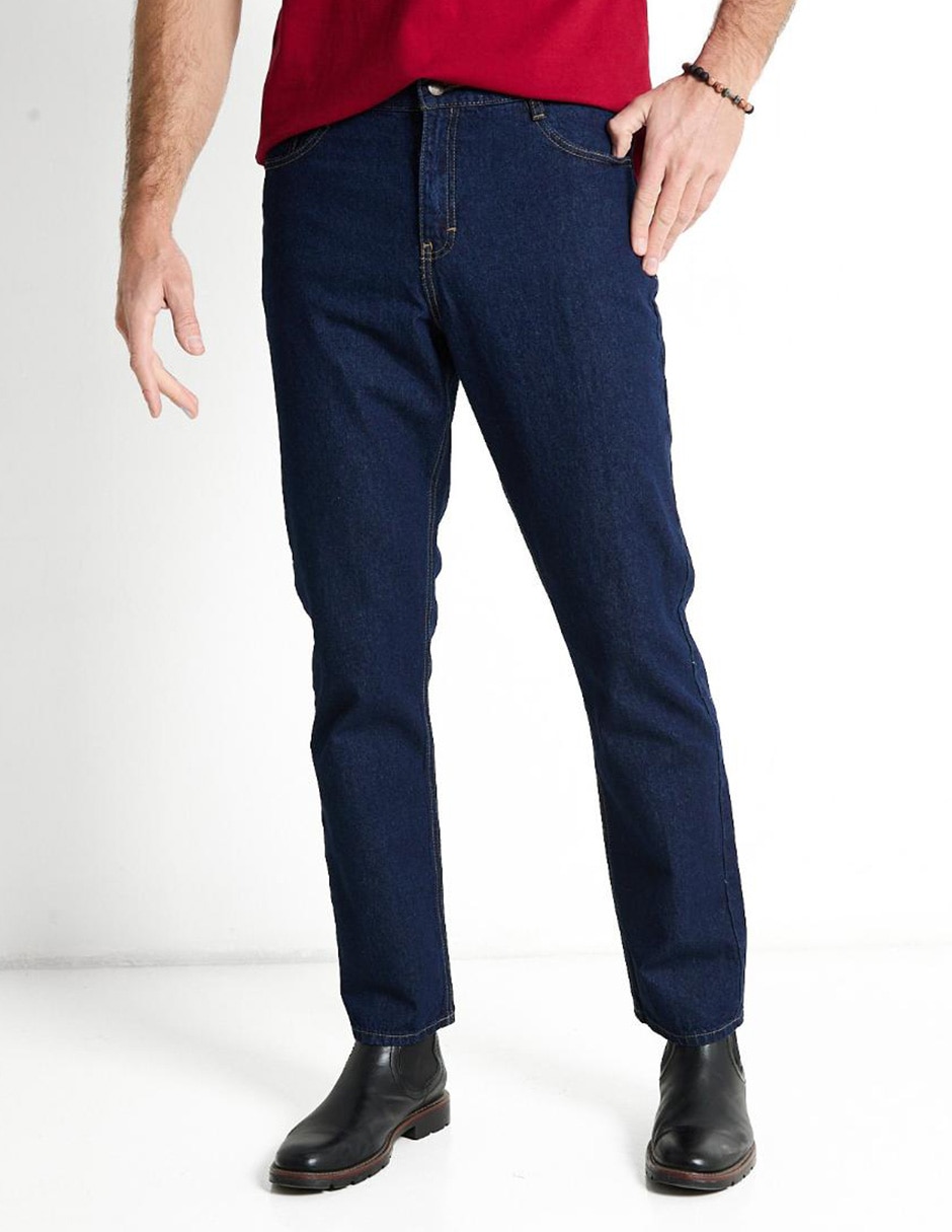 Jeans slim lavado obscuro para hombre