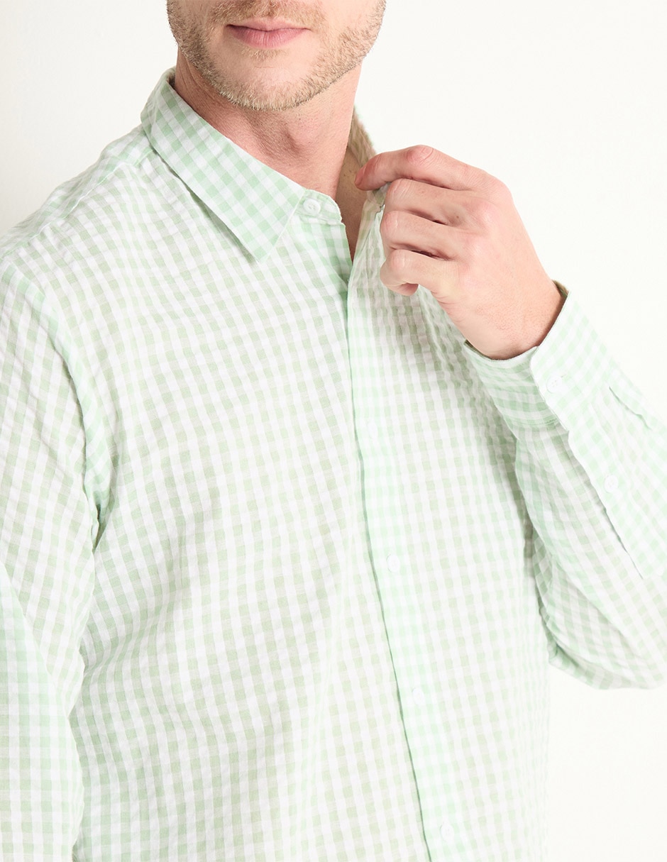 Camisa casual de algodón manga larga para hombre 4