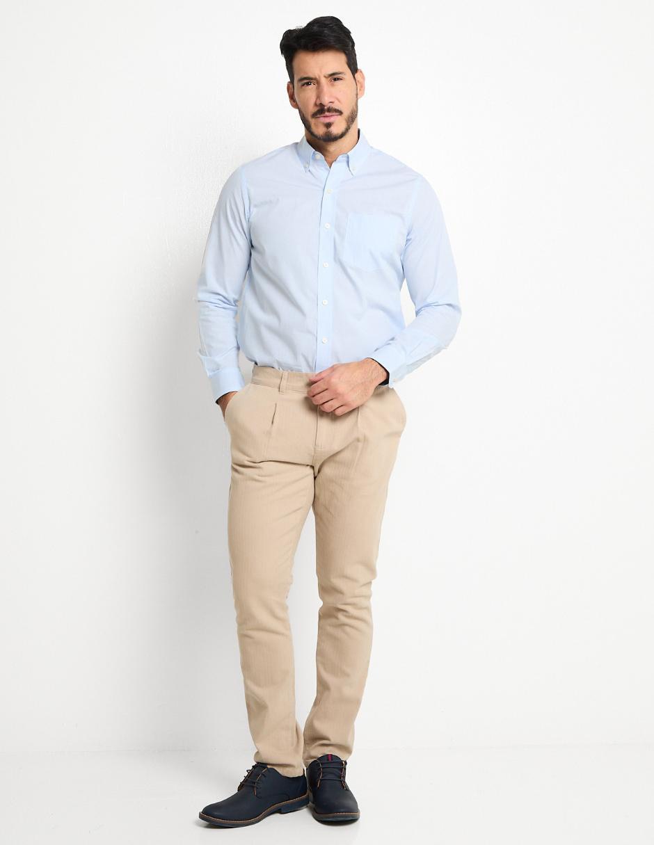 PANTALON CON PINZAS, 38, FEATHER GRAY L