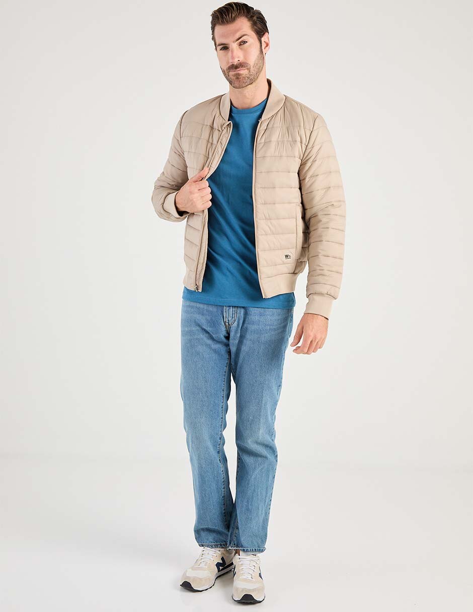 Chamarra capitonada con bolsillos para hombre 3