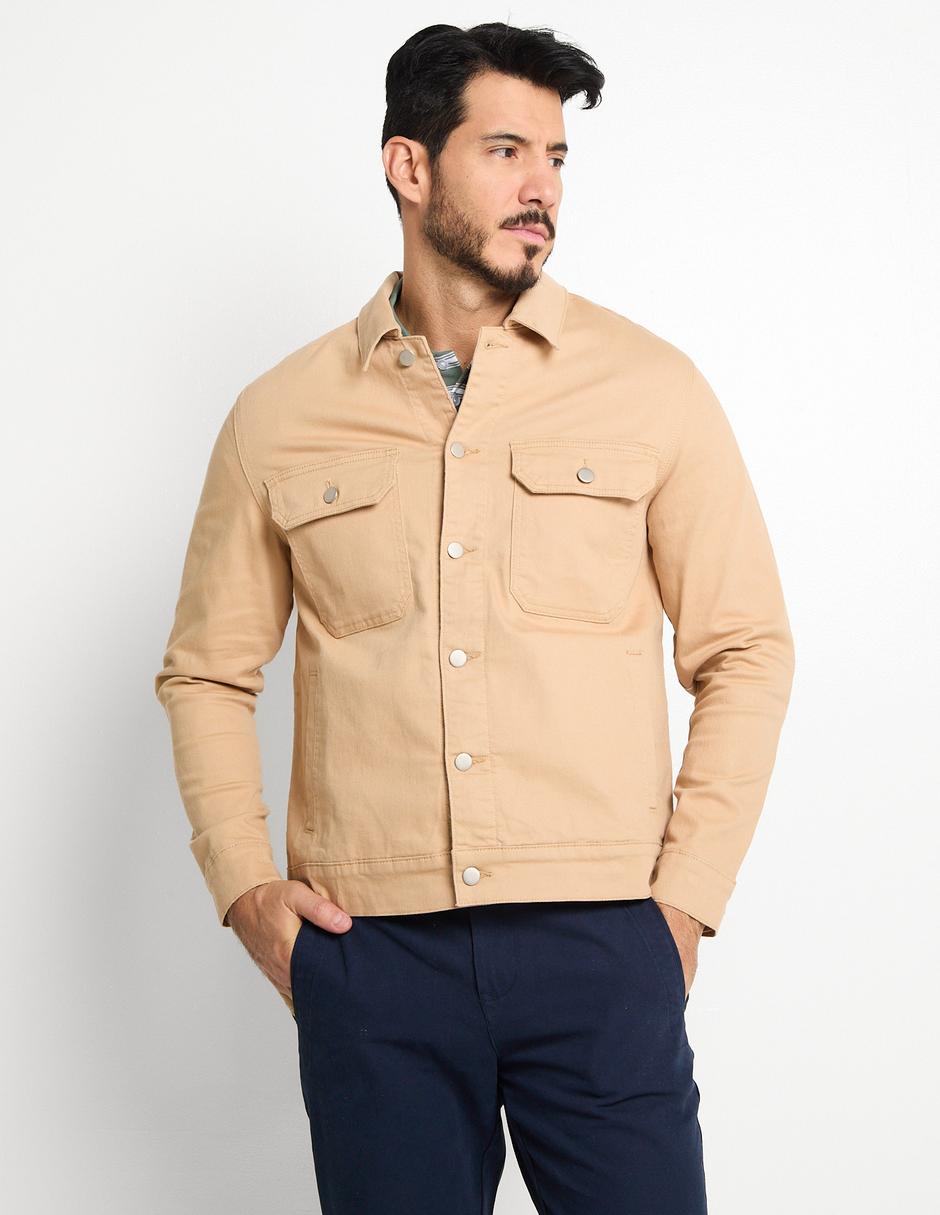 Chamarra denim con bolsillos para hombre 1