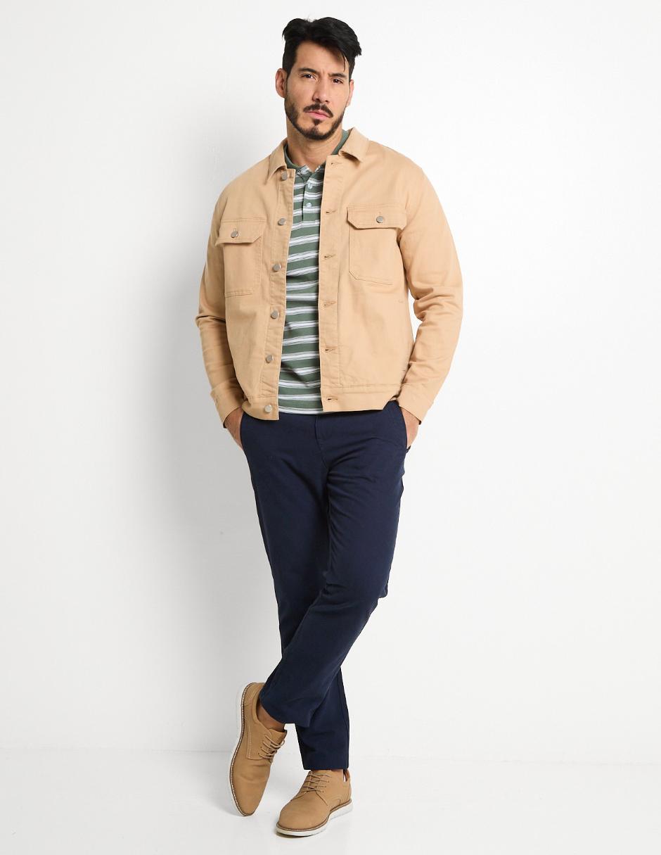 Chamarra denim con bolsillos para hombre 3