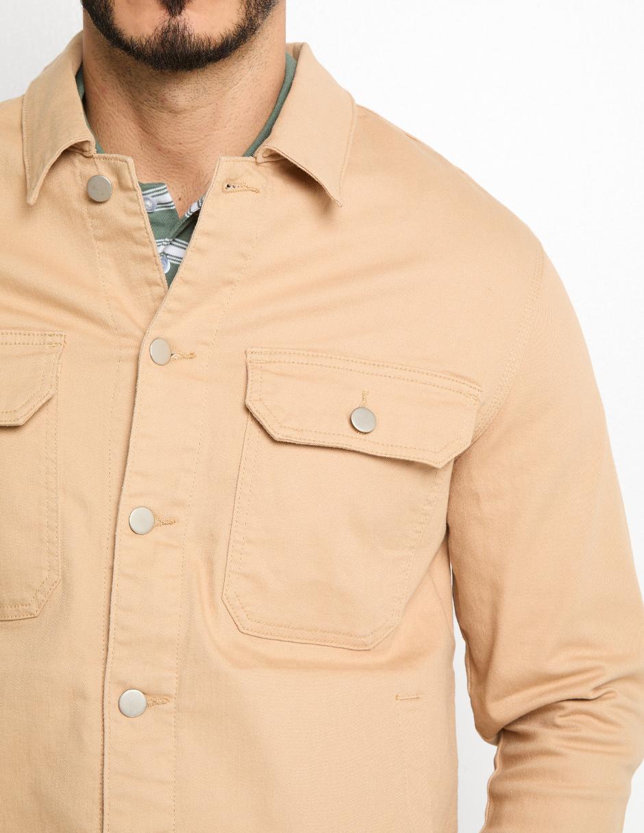 Chamarra denim con bolsillos para hombre 4
