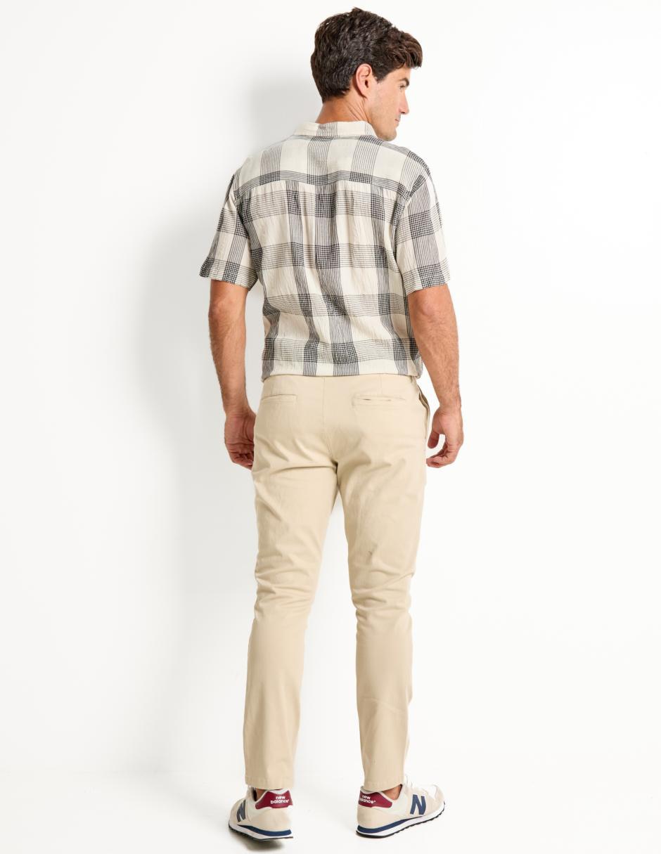 Pantalón chino slim de algodón para hombre 2
