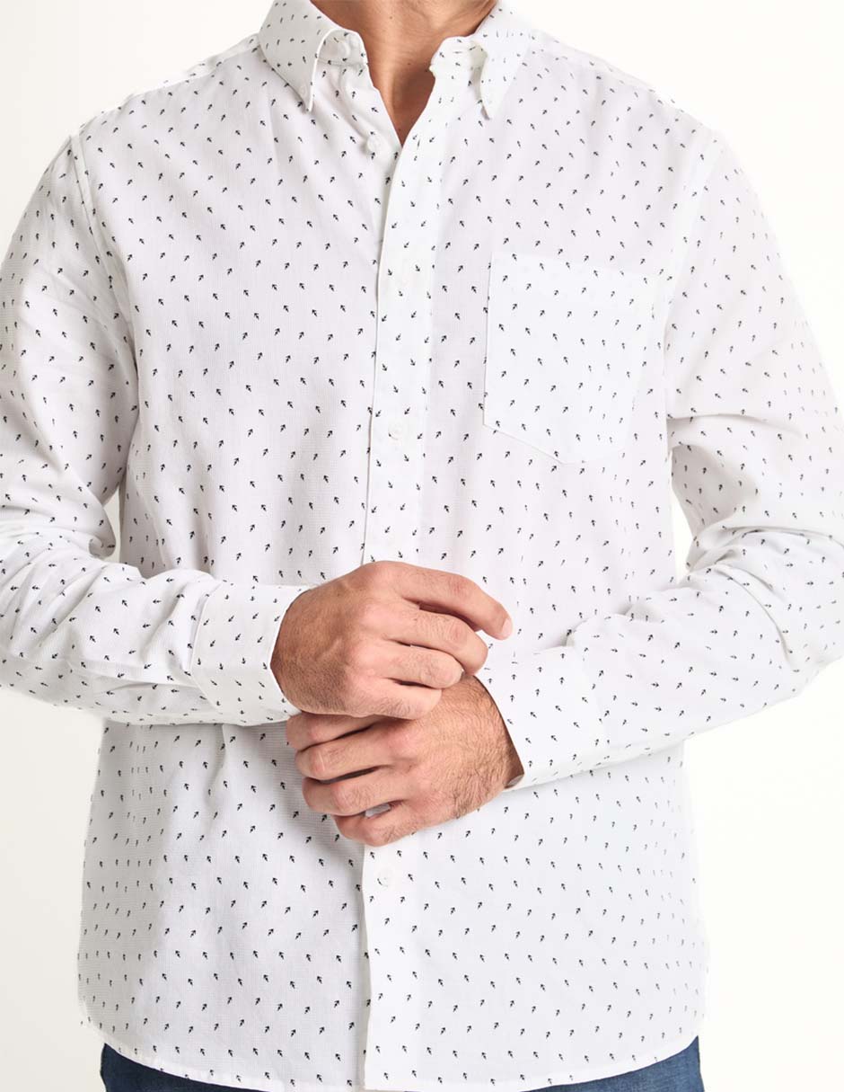 Camisa casual manga larga para hombre 4
