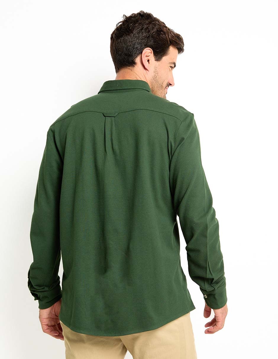 Camisa casual manga larga para hombre 2