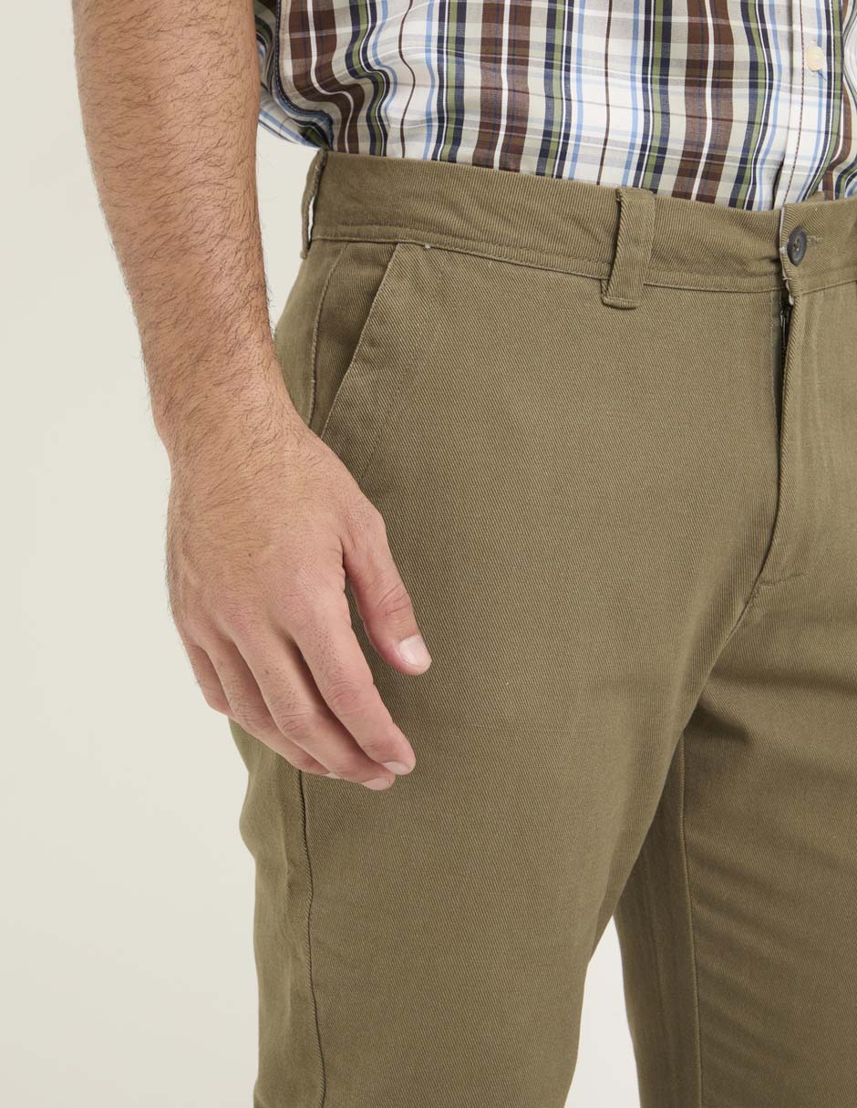 Pantalón slim de algodón para hombre 4