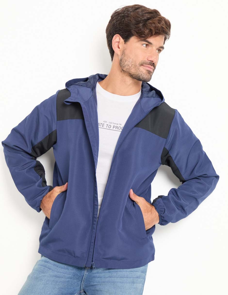 Chamarra casual con bolsillos para hombre