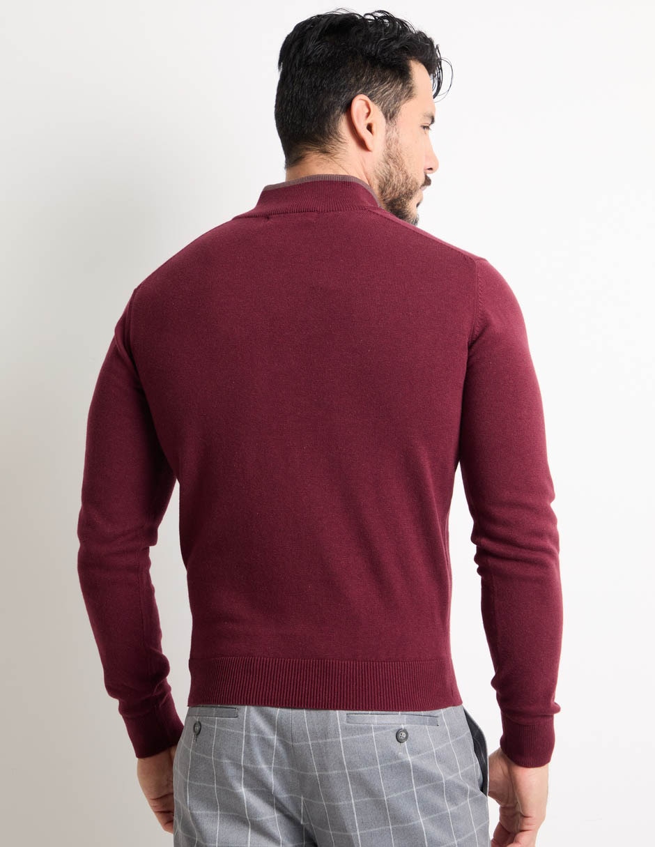 Suéter cuello con cierre para hombre 2
