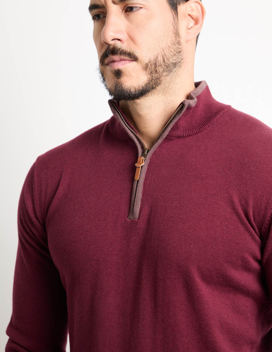 Suéter cuello con cierre para hombre 4