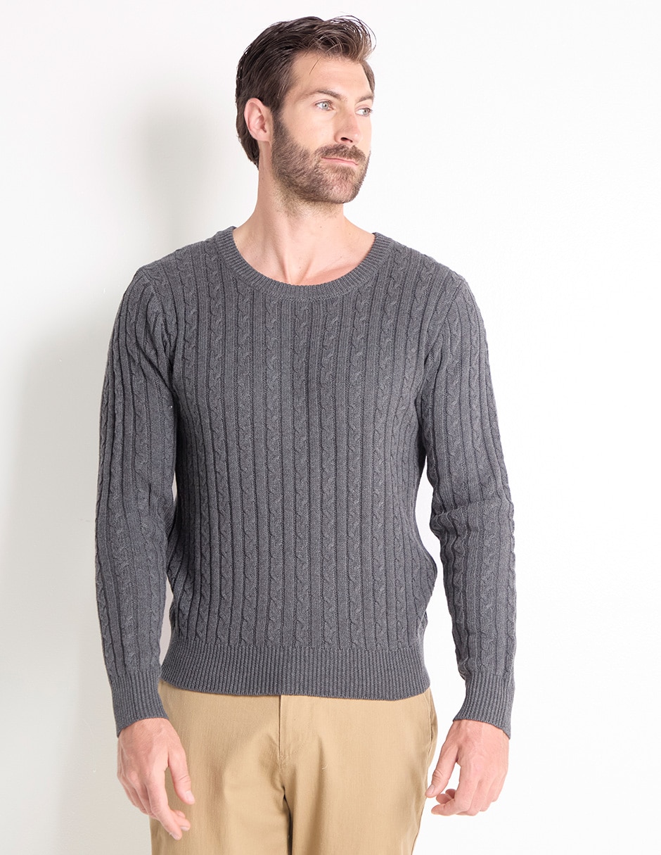Suéter cuello redondo para hombre