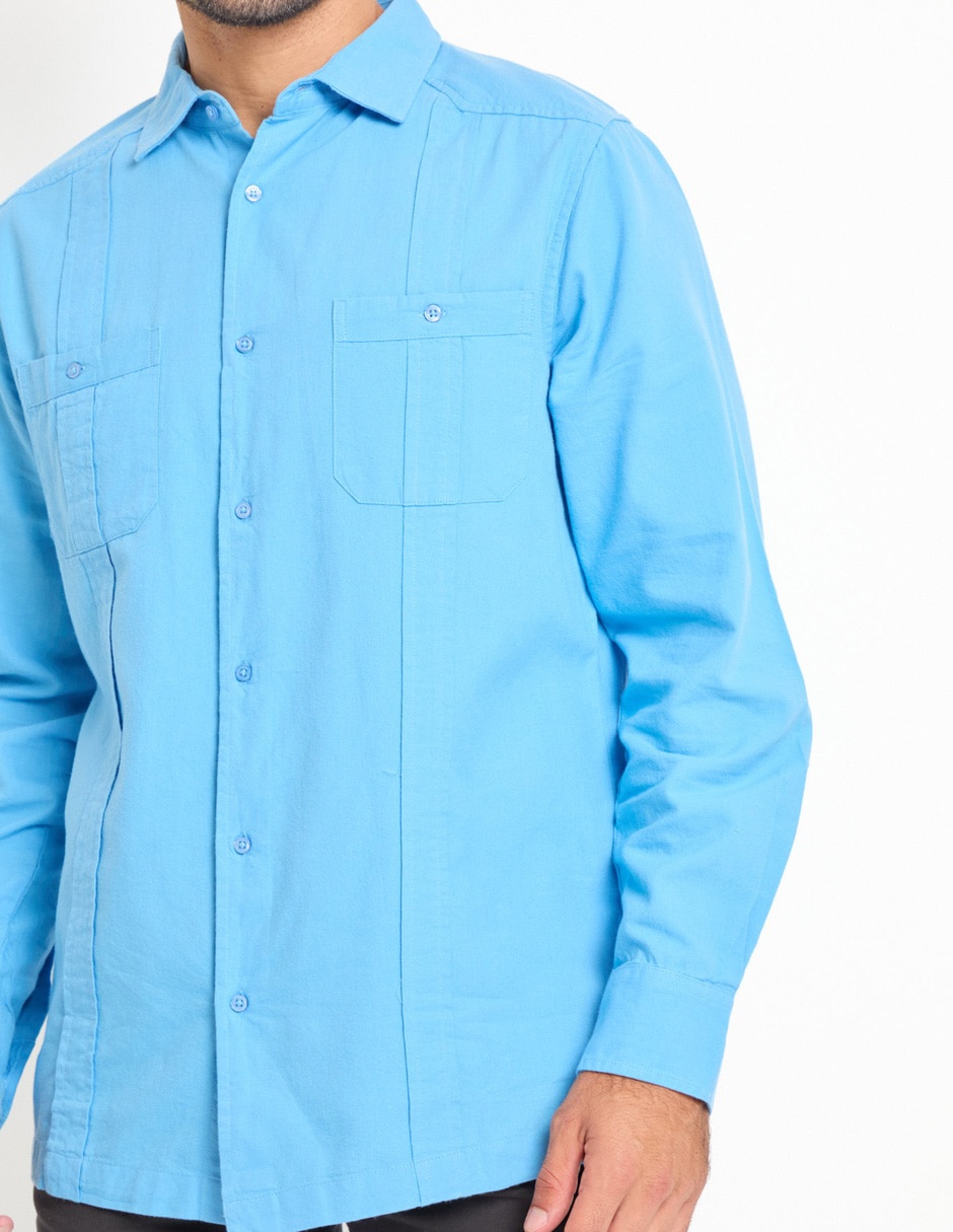 Camisa casual de algodón manga larga para hombre 4