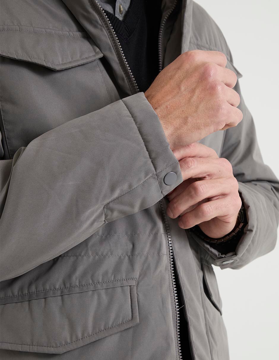 Chamarra cazadora con capucha para hombre 5
