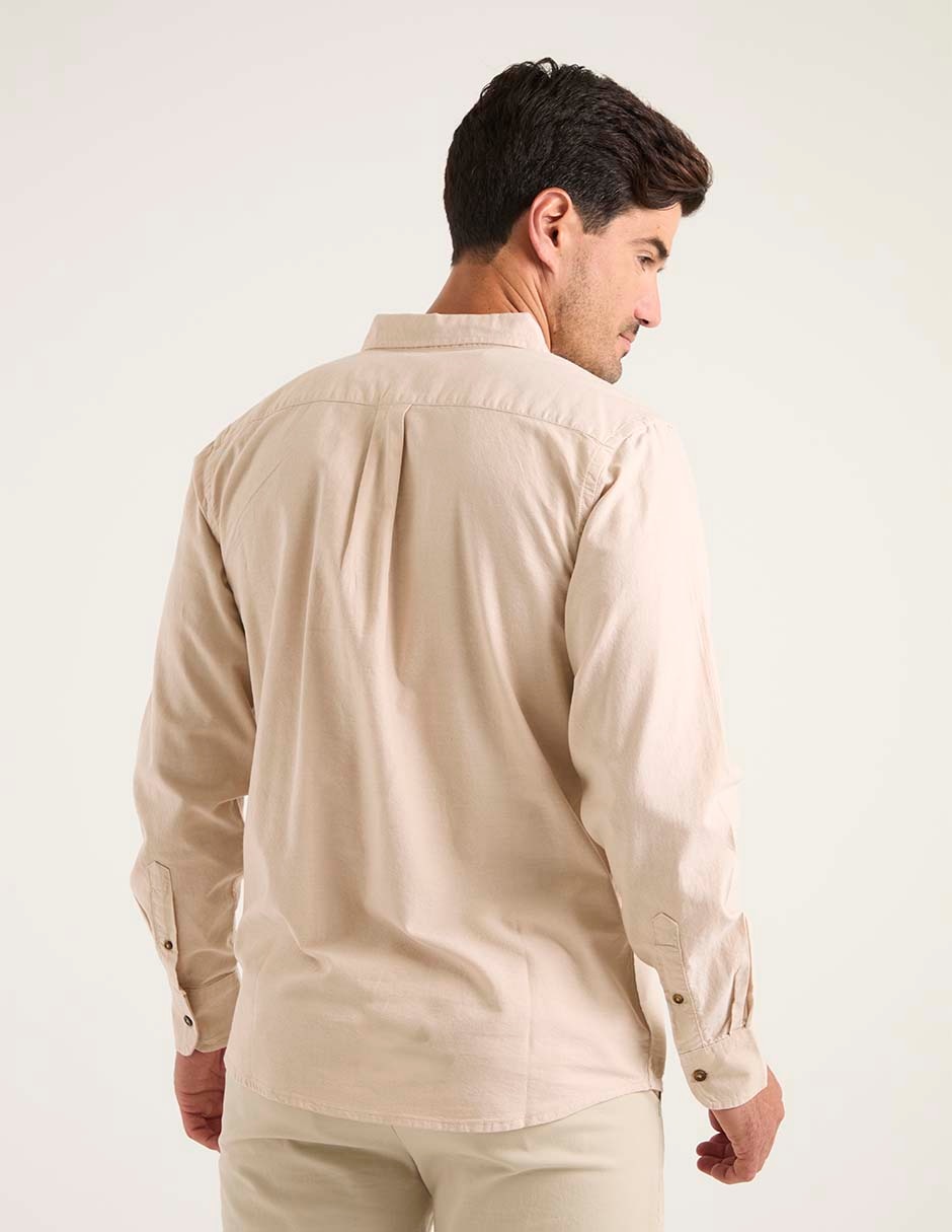 Camisa casual de algodón manga larga para hombre 2