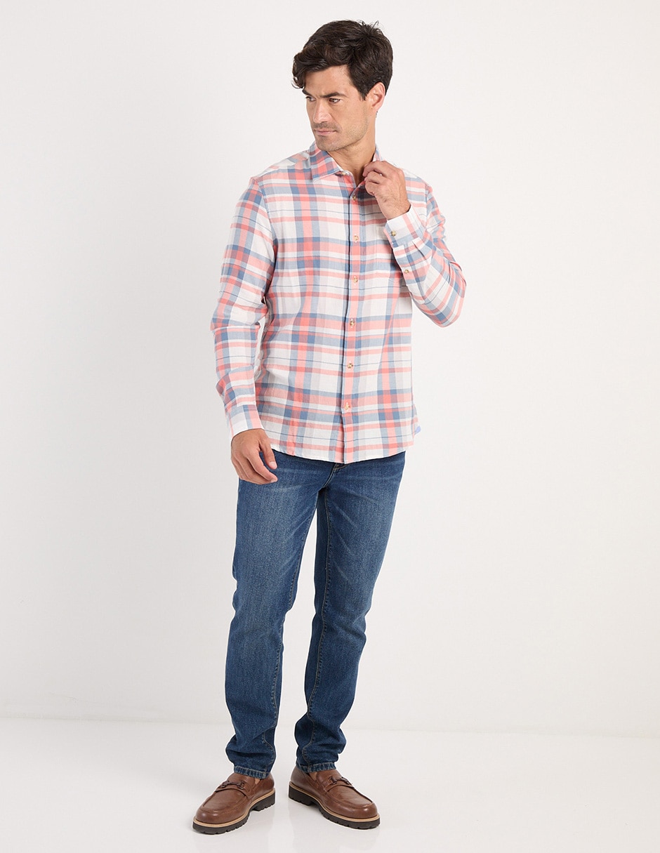 Camisa casual de algodón manga larga para hombre 3