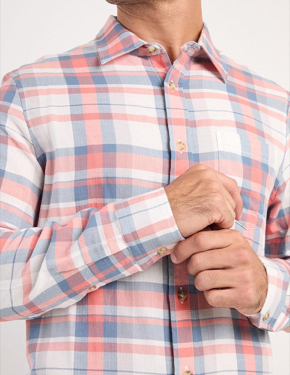 Camisa casual de algodón manga larga para hombre 5