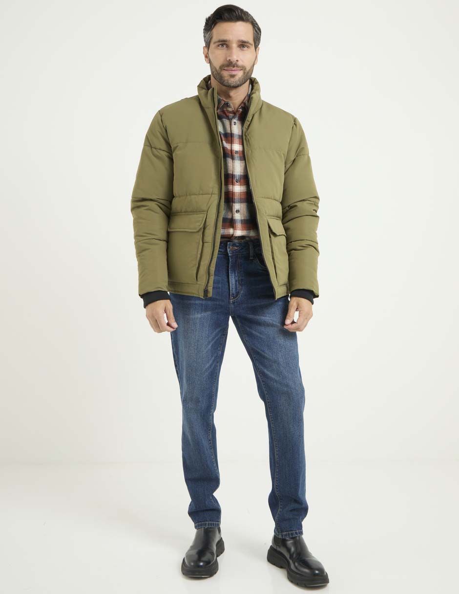 Chamarra acolchada capitonada para hombre 3