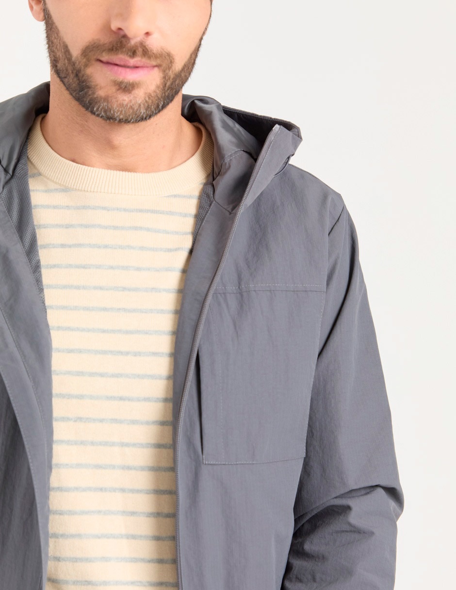 CHAMARRA WEEKEND, M, GRIS OBSCURO LISO