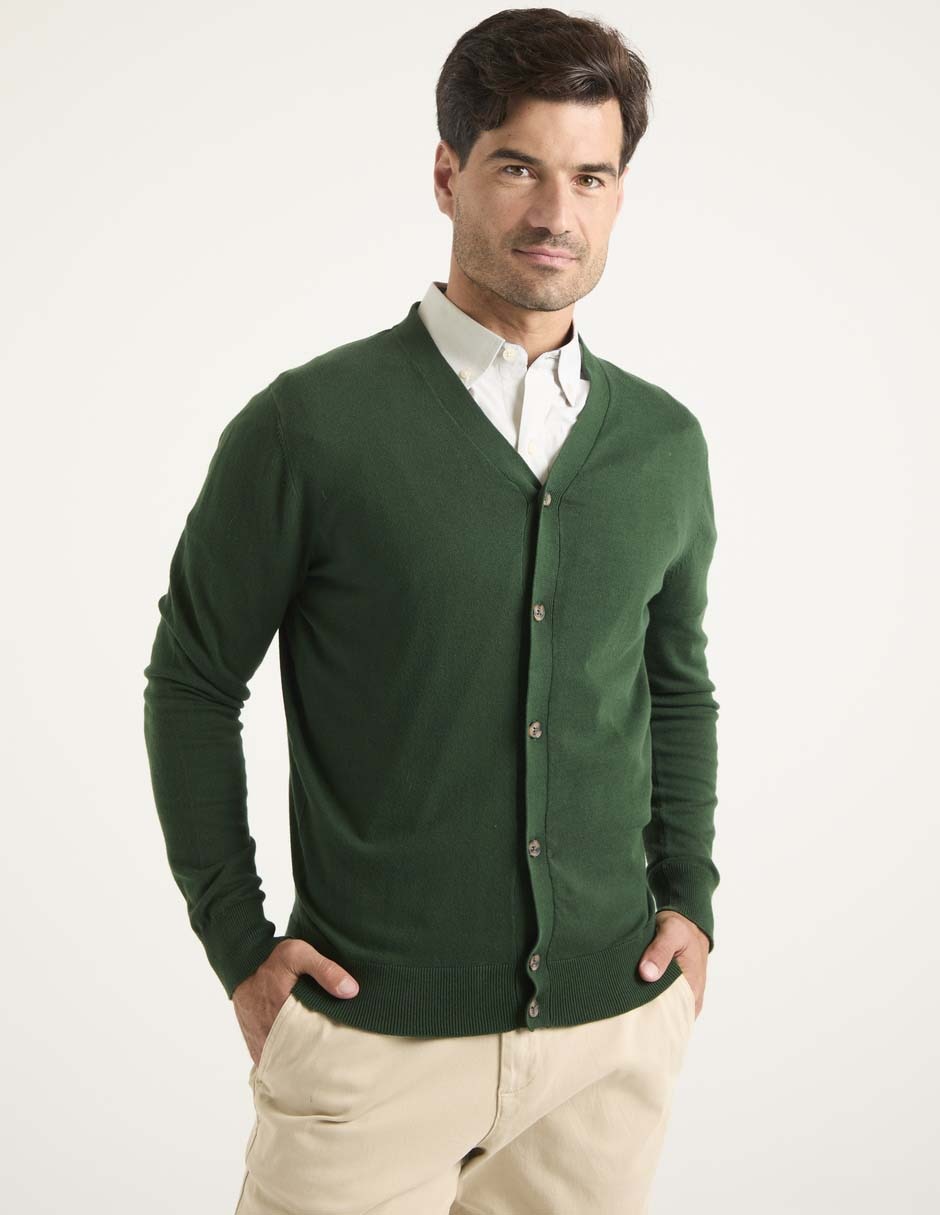 Suéter cuello V para hombre 1