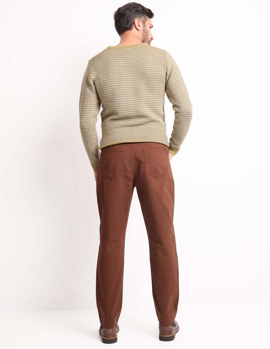 Pantalón regular de algodón para hombre 2