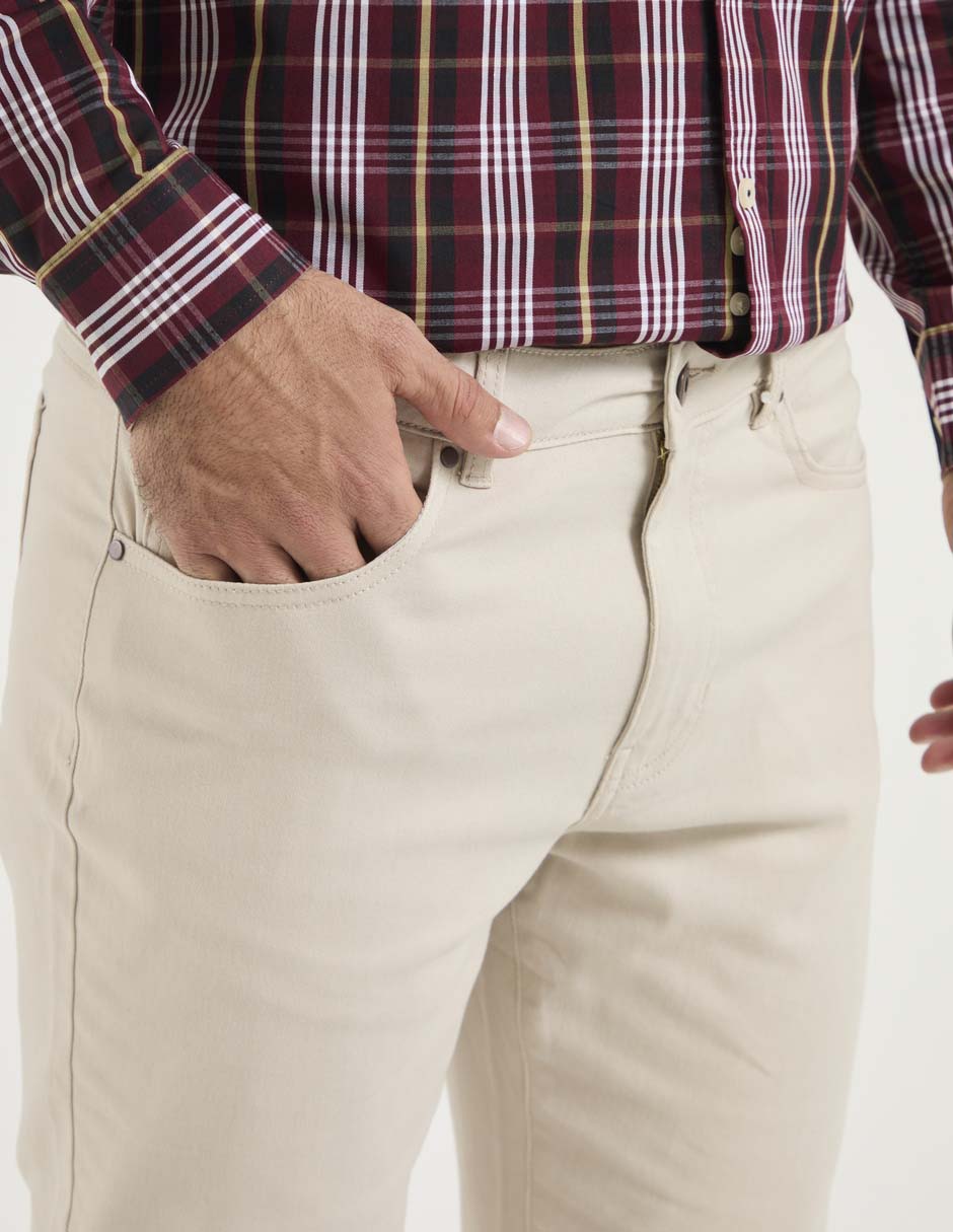 Pantalón slim de algodón para hombre 4