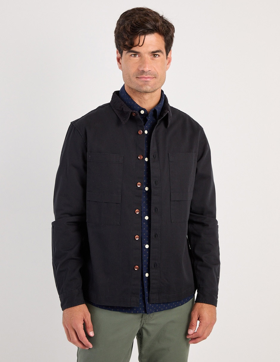 Chamarra demin de mezclilla con bolsillos para hombre 1
