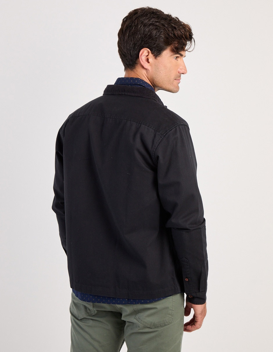 Chamarra demin de mezclilla con bolsillos para hombre 2