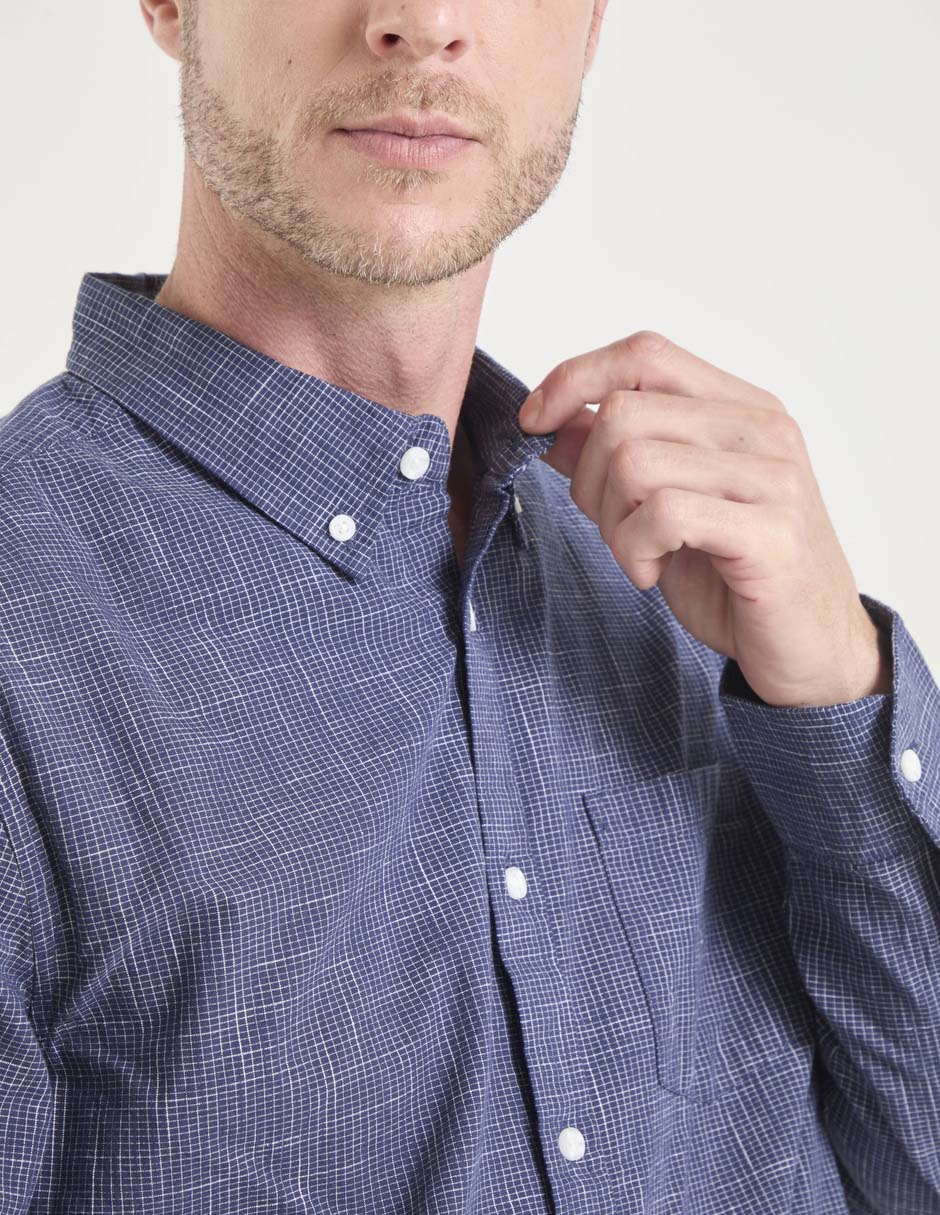 Camisa casual manga larga para hombre 4