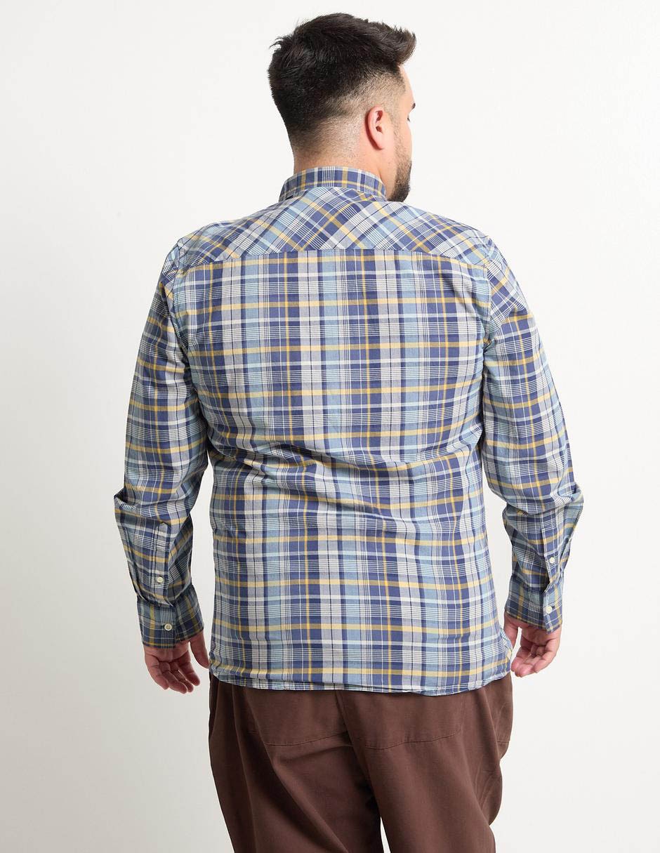 Camisa casual de algodón manga larga para hombre 2